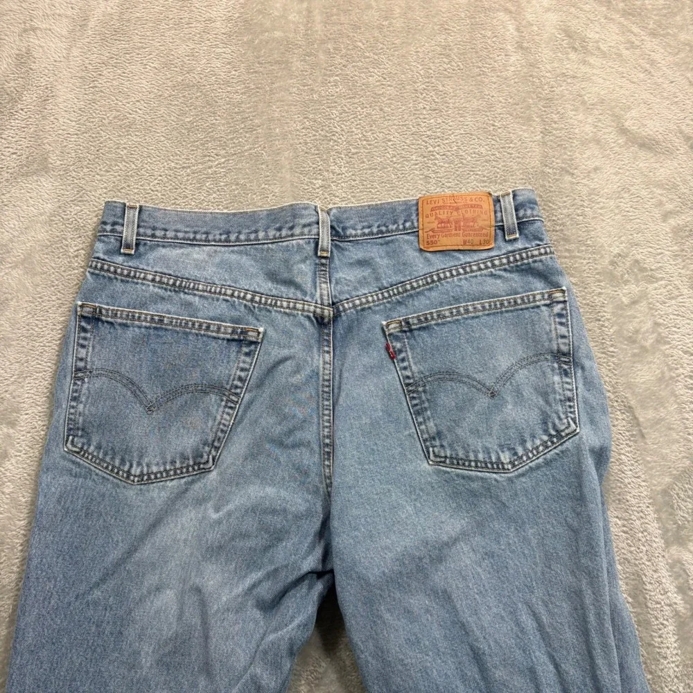 Vintage Y2K Levi's 550 Jeans Men 40x30 Light Wash‎ Relaxed Fit Tapered Denim